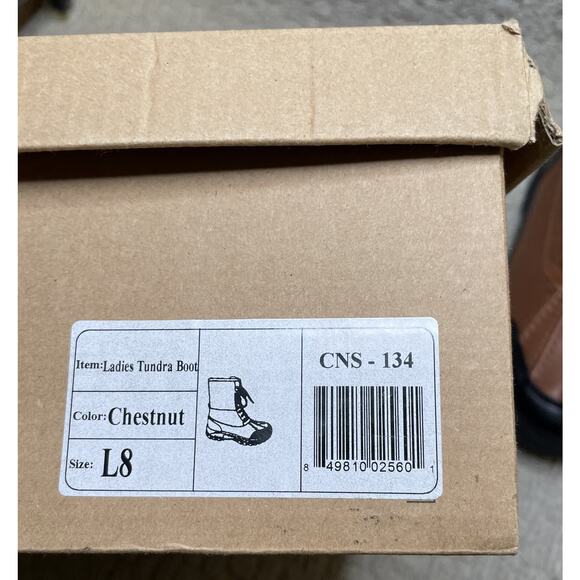 Cloud Nine Chestnut Brown Sheepskin Tundra Boots Womens 8 NIB NEW Box Lace UP - Picture 4 of 16